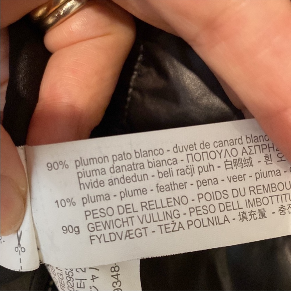 Zara down black coat S - Picture 7 of 8